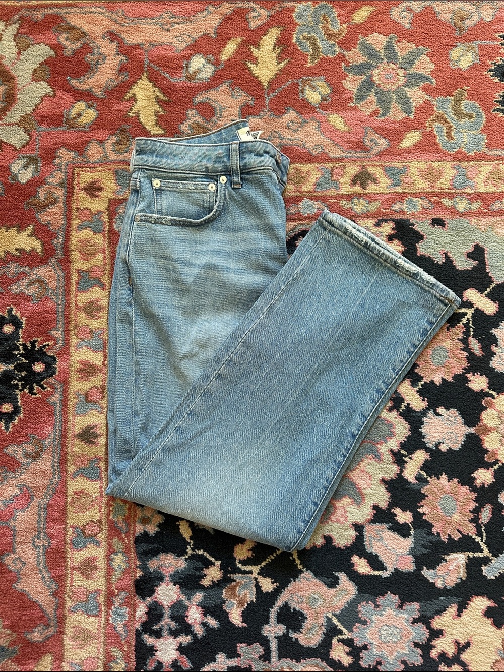 Madewell Straight Leg Jeans in Light Blue Denim